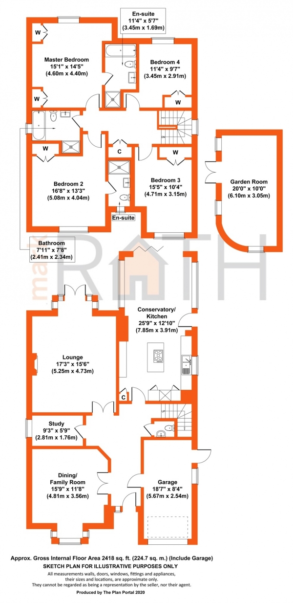 Floor Plan Image for 4 Bedroom Detached House for Sale in Simons Lane, Wokingham, Berkshire