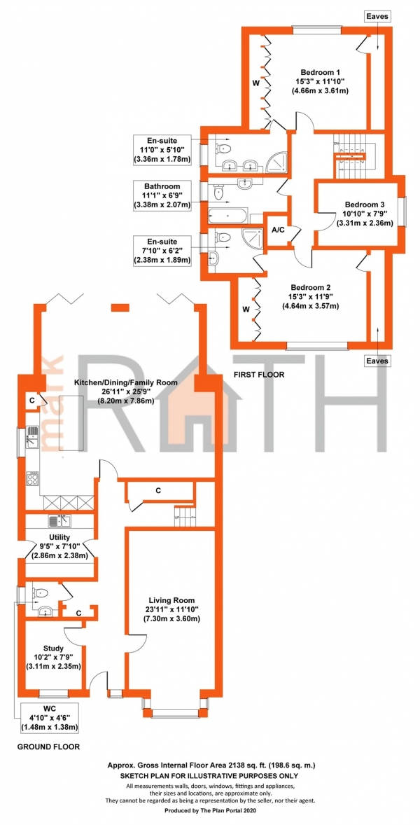 Floor Plan Image for 3 Bedroom Detached House for Sale in Summit Close, Finchampstead, WOKINGHAM, Berkshire