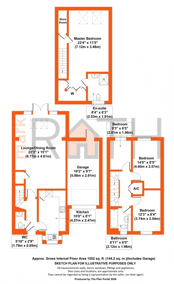 Floor Plan for 4 Bedroom Semi-Detached House for Sale in Whitlock Avenue, Wokingham, Berkshire, Wokingham, RG40, 1GJ -  &pound480,000