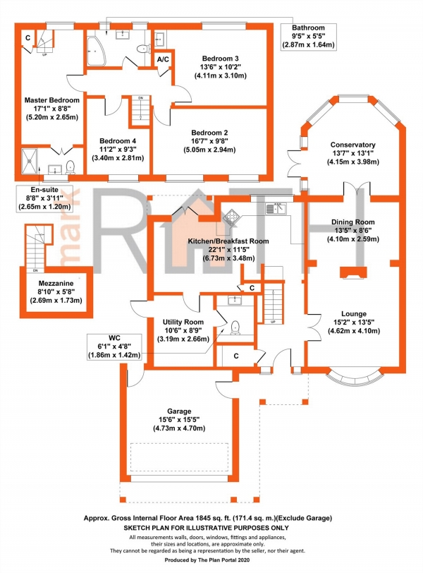 Floor Plan Image for 4 Bedroom Semi-Detached House for Sale in Pankhurst Drive, Bracknell, Berkshire