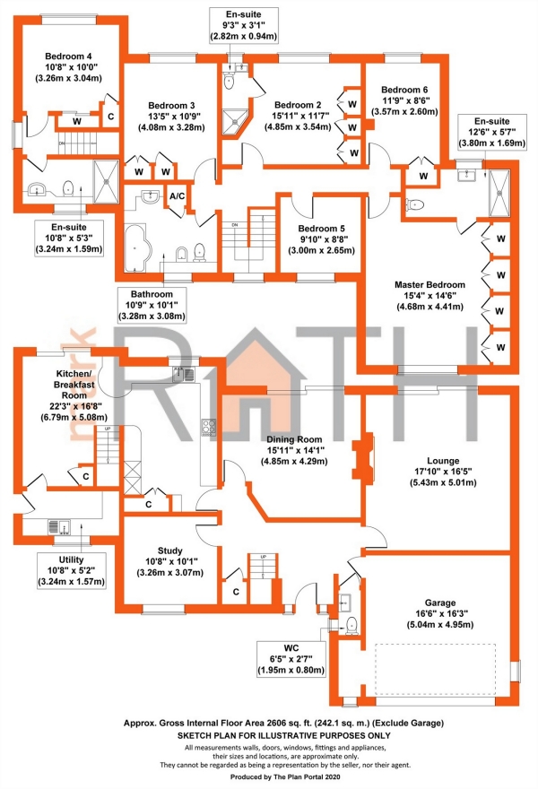 Floor Plan Image for 6 Bedroom Detached House for Sale in Garrett Road, Finchampstead, Wokingham, Berkshire