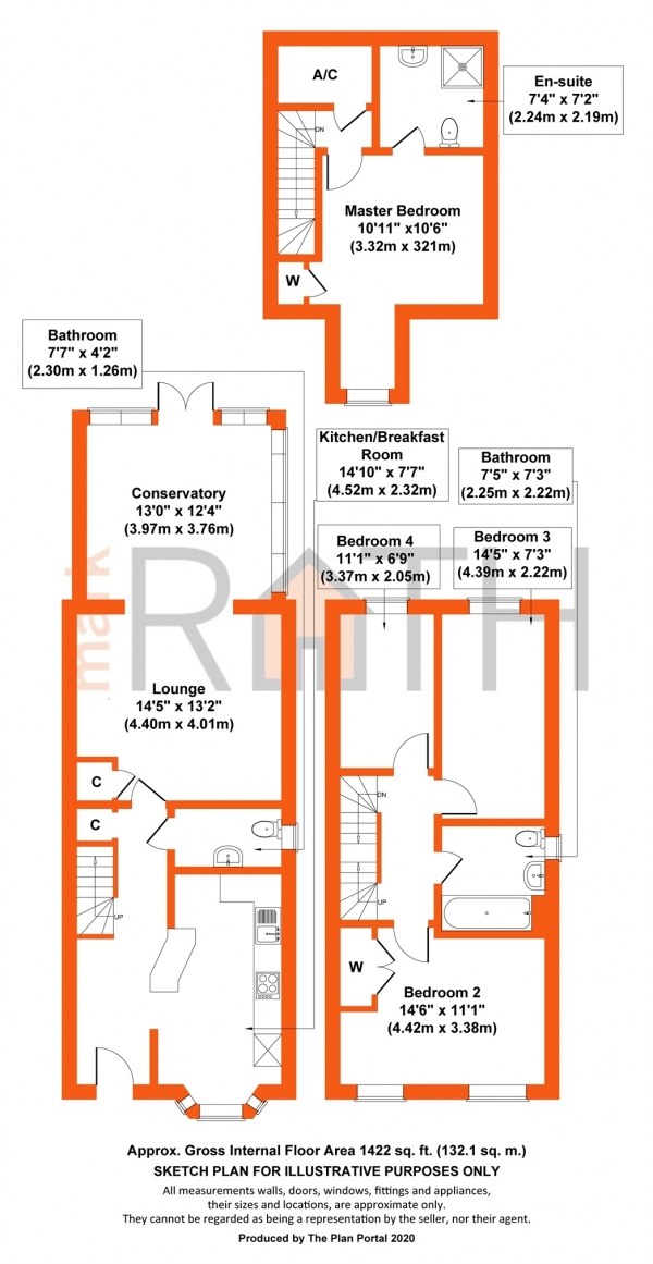 Floor Plan Image for 4 Bedroom End of Terrace House for Sale in Mayfield Mews, Sindlesham, Wokingham, Berkshire