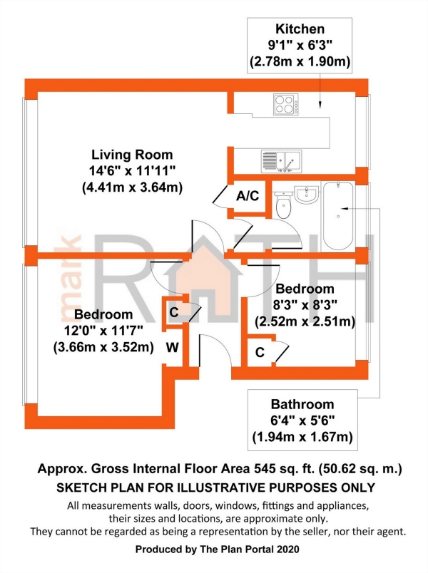 Floor Plan Image for 2 Bedroom Flat for Sale in Elms Road, Wokingham, Berkshire