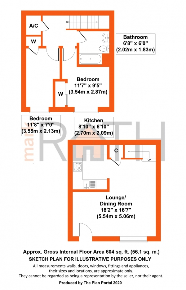 Floor Plan Image for 2 Bedroom Terraced House for Sale in Orchard Close, Wokingham, Berkshire
