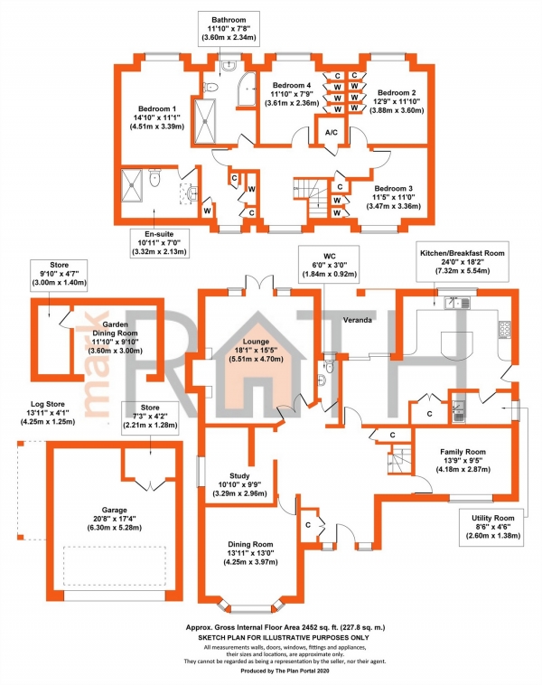 Floor Plan Image for 4 Bedroom Detached House for Sale in Astley Close, Wokingham, Berkshire