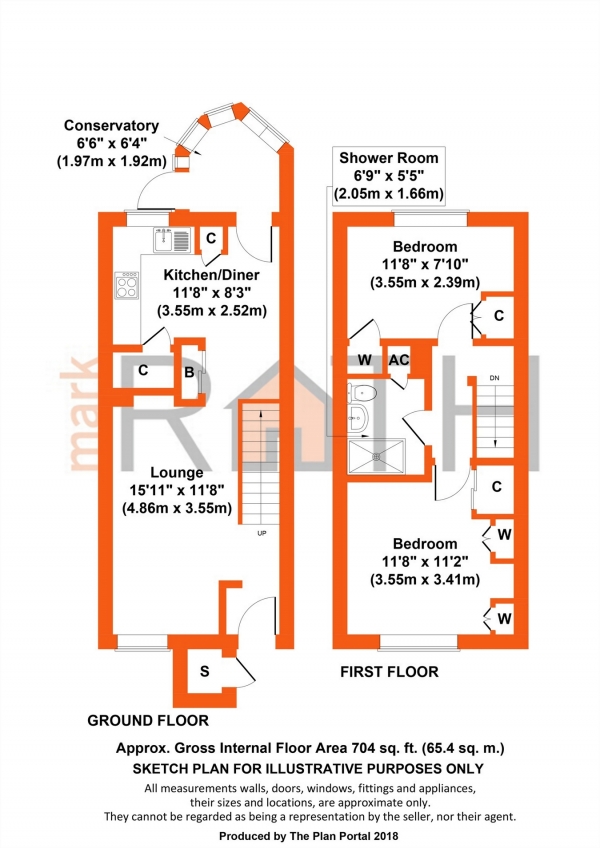 Floor Plan Image for 2 Bedroom Terraced House for Sale in All Saints Close, Wokingham, Berkshire