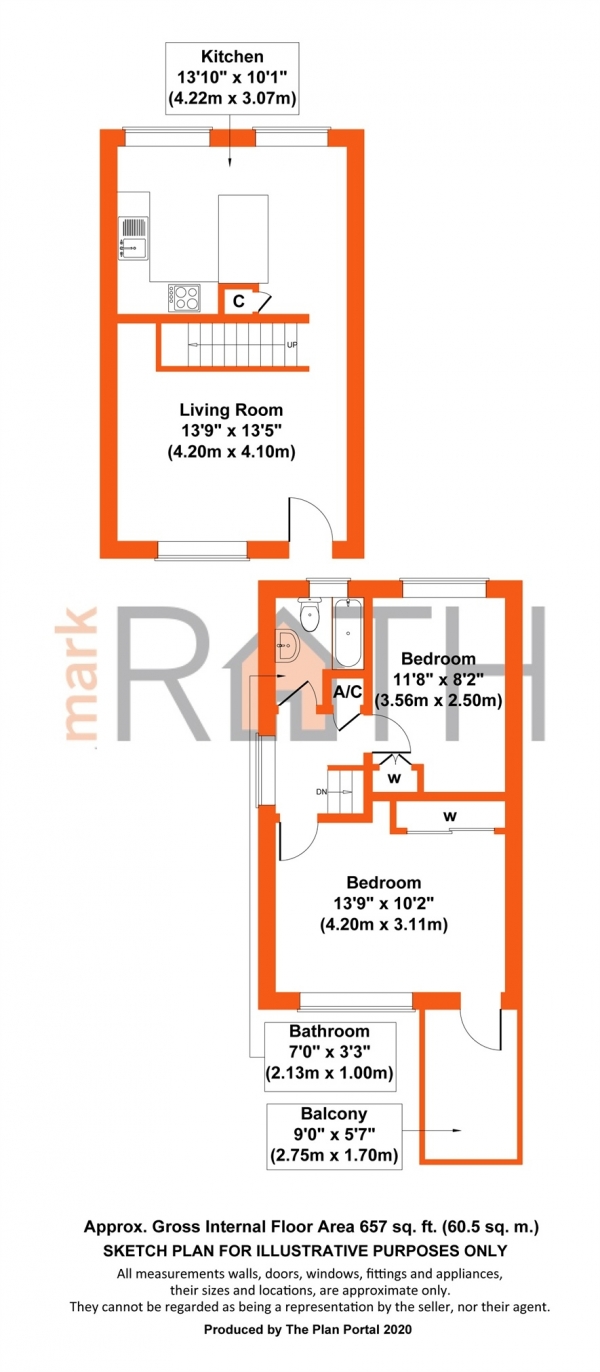 Floor Plan Image for 2 Bedroom Maisonette for Sale in Elms Road, Wokingham, Berkshire