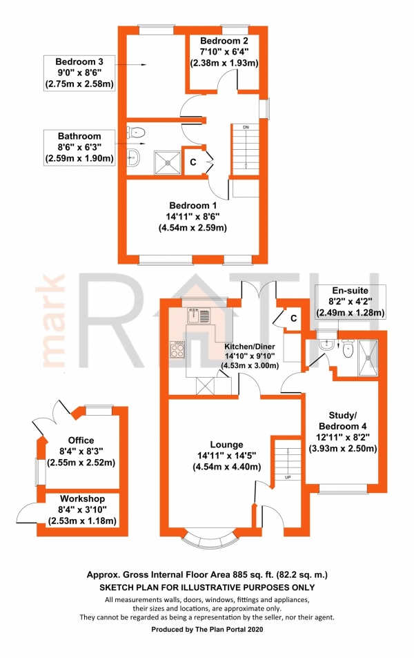 Floor Plan Image for 3 Bedroom Detached House for Sale in Laburnum Road, Winnersh, Wokingham, Berkshire