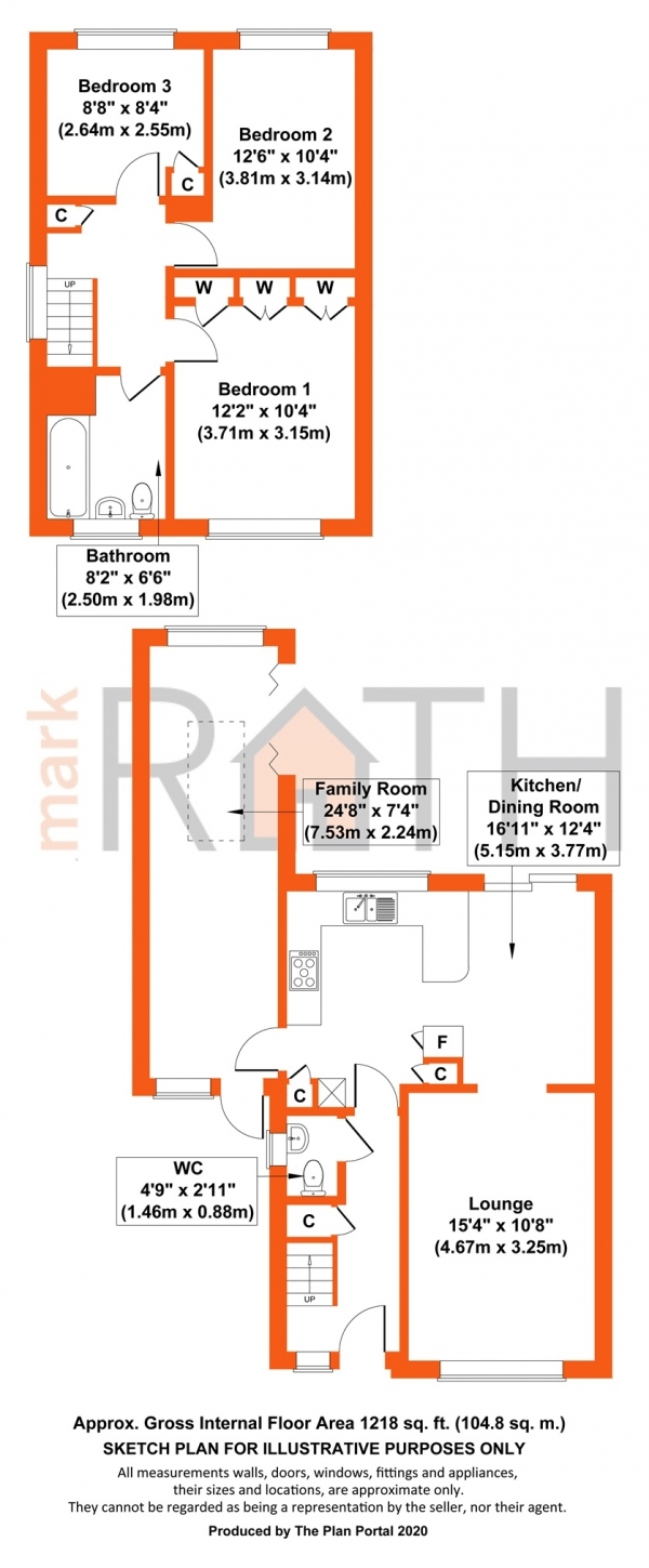 Floor Plan Image for 3 Bedroom Link Detached House for Sale in Shefford Crescent, Wokingham, Berkshire