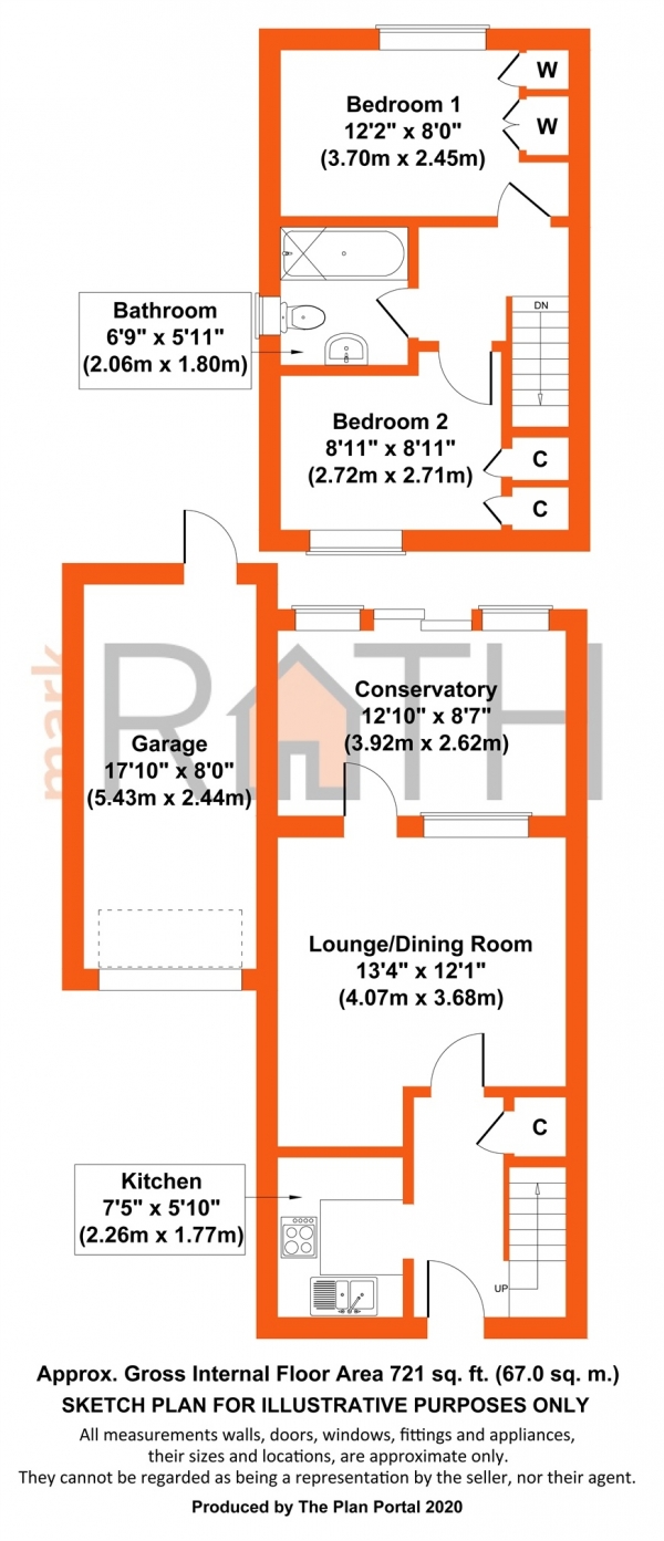 Floor Plan Image for 2 Bedroom Semi-Detached House for Sale in Sparrow Close, WOKINGHAM, Berkshire