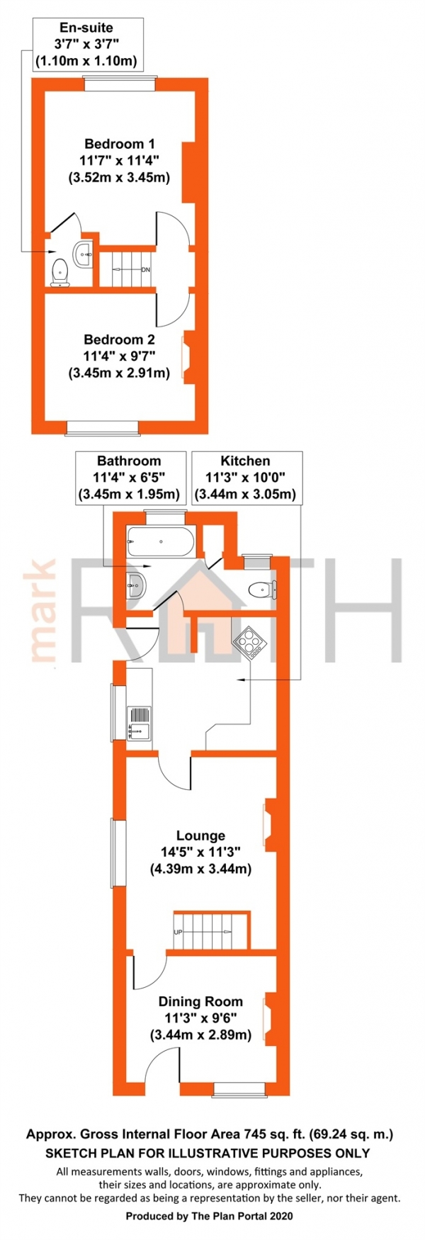 Floor Plan Image for 2 Bedroom Semi-Detached House for Sale in Waterloo Road, Wokingham, Berkshire