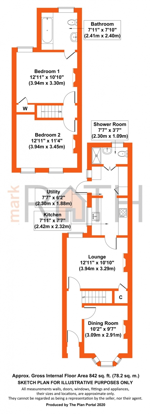 Floor Plan Image for 2 Bedroom Semi-Detached House for Sale in Havelock Road, WOKINGHAM, Berkshire