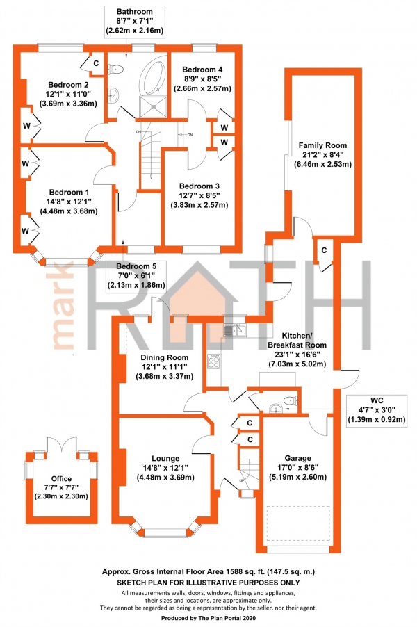 Floor Plan Image for 5 Bedroom Detached House for Sale in Matthewsgreen Road, Wokingham, Berkshire