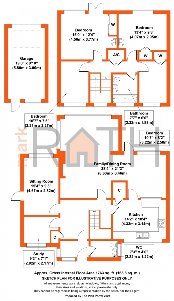 Floor Plan Image for 4 Bedroom Detached House for Sale in Sturges Road, Wokingham, Berkshire