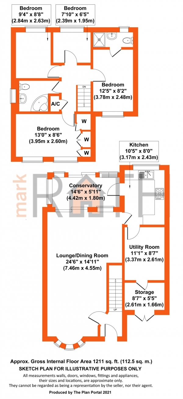 Floor Plan Image for 4 Bedroom Detached House for Sale in Laburnum Road, Winnersh, Wokingham, Berkshire