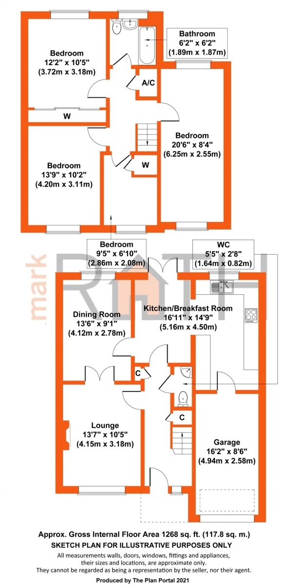 Floor Plan Image for 4 Bedroom Semi-Detached House for Sale in Topaz Close, Wokingham, Berkshire