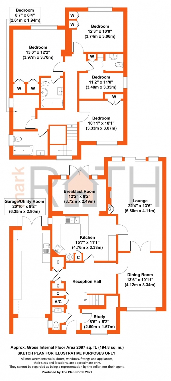 Floor Plan Image for 5 Bedroom Detached House for Sale in Rances Lane, Wokingham, Berkshire