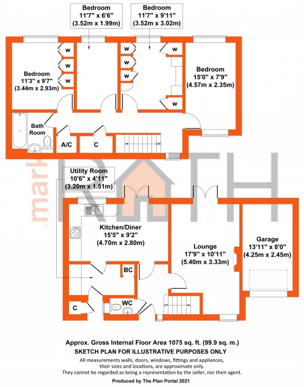 Floor Plan Image for 4 Bedroom Semi-Detached House for Sale in Donnybrook, Bracknell, Berkshire