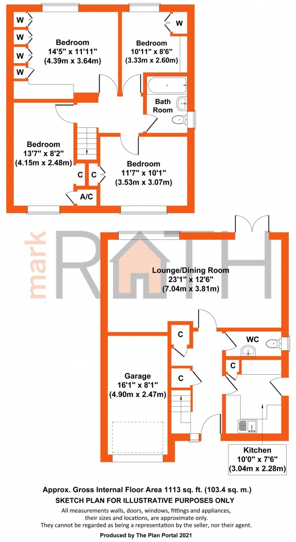 Floor Plan Image for 4 Bedroom Detached House for Sale in Crutchley Road, Wokingham, Berkshire