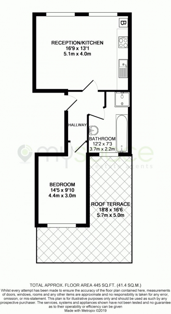 Floor Plan Image for 1 Bedroom Apartment for Sale in Caledonian Road,  Islington, N1
