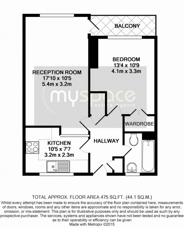 Floor Plan Image for 1 Bedroom Apartment for Sale in Mavor House Bryan Street,  Islington, N1