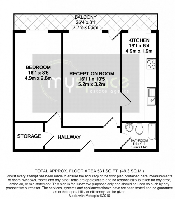 Floor Plan Image for 1 Bedroom Flat for Sale in Airdrie Close,  Islington, N1