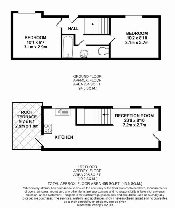 Floor Plan Image for 2 Bedroom Maisonette for Sale in Rufford Street,  Islington, N1