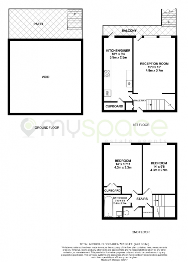 Floor Plan Image for 2 Bedroom Maisonette for Sale in Earlsferry Way,  Islington, N1