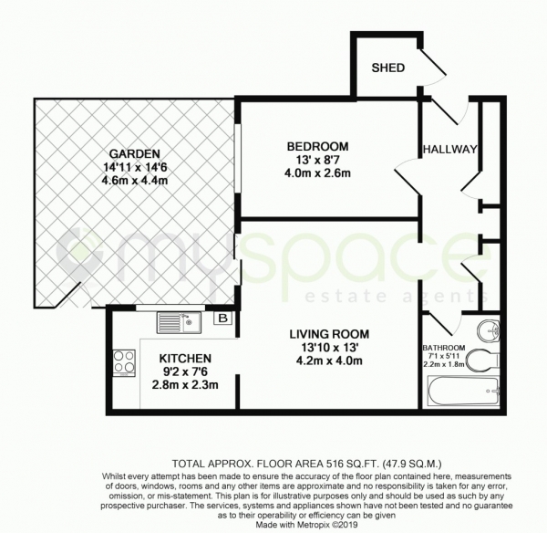 Floor Plan Image for 1 Bedroom Apartment for Sale in Surr Street,  Islington, N7