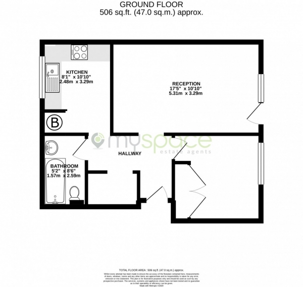 Floor Plan Image for 1 Bedroom Apartment for Sale in Conistone Way,  Islington, N7