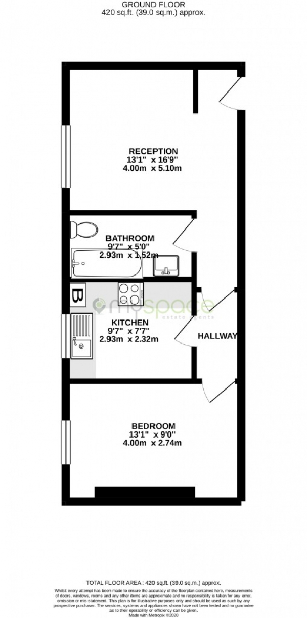 Floor Plan Image for 1 Bedroom Apartment for Sale in 334-336 Caledonian Road,  Islington, N1