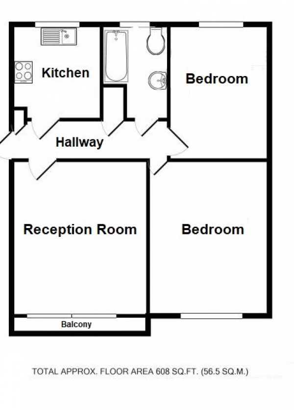 Floor Plan Image for 2 Bedroom Flat for Sale in Talbot court Talbot Court, Blackbird Hill, London, NW9