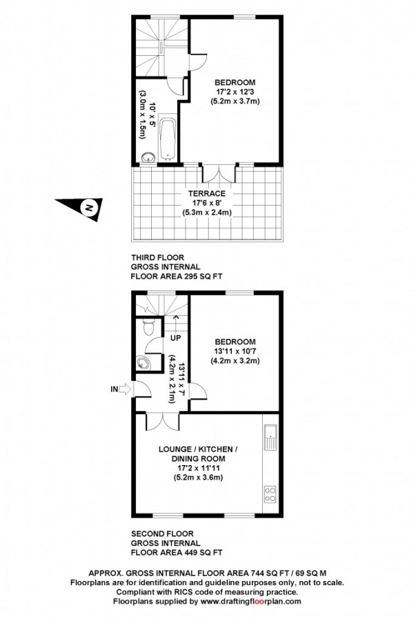 Floor Plan Image for 2 Bedroom Flat for Sale in Caledonian Road,  Islington, N1