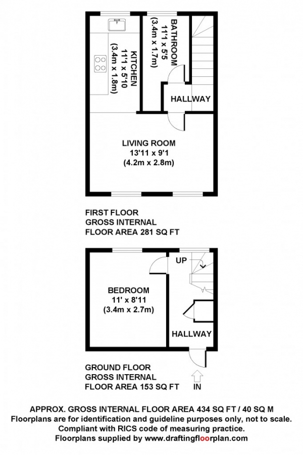 Floor Plan Image for 1 Bedroom Flat for Sale in Essex Road,  Islington, N1