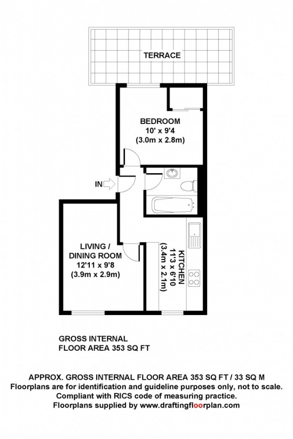 Floor Plan Image for 1 Bedroom Flat for Sale in Caledonian Road,  Islington, N1
