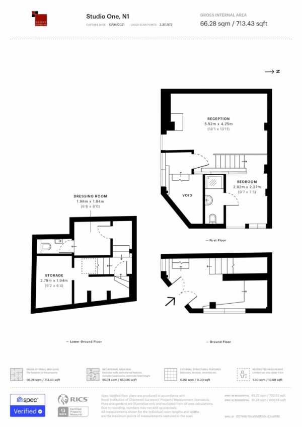 Floor Plan Image for 1 Bedroom Flat for Sale in Caledonian Road,  Islington, N1