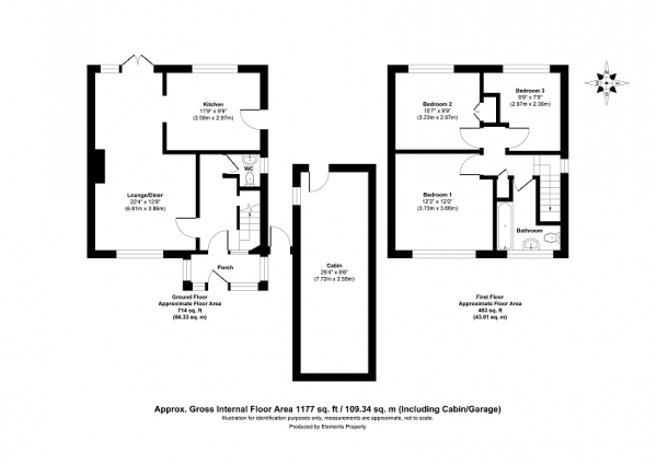 Floor Plan Image for 3 Bedroom Semi-Detached House for Sale in Carpenters, Billingshurst, West Sussex. RH14 9RA