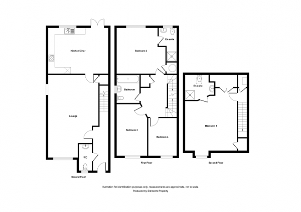 Floor Plan Image for 4 Bedroom End of Terrace House for Sale in Brookhill Road, Copthorne, Crawley, West Sussex. RH10 3PJ