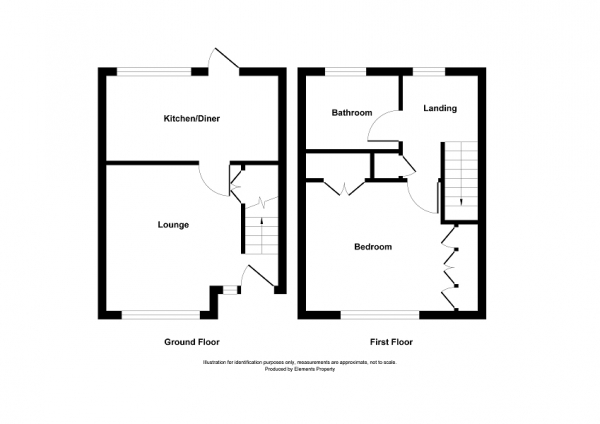 Floor Plan Image for 1 Bedroom Terraced House for Sale in Birkdale Drive, Ifield, Crawley, West Sussex. RH11 0TS