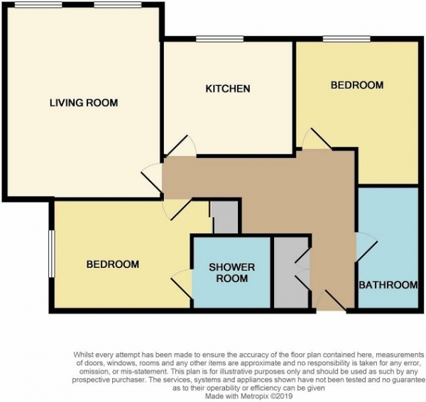 Floor Plan Image for 2 Bedroom Flat for Sale in Horsham Road, Crawley, West Sussex. RH11 8PP