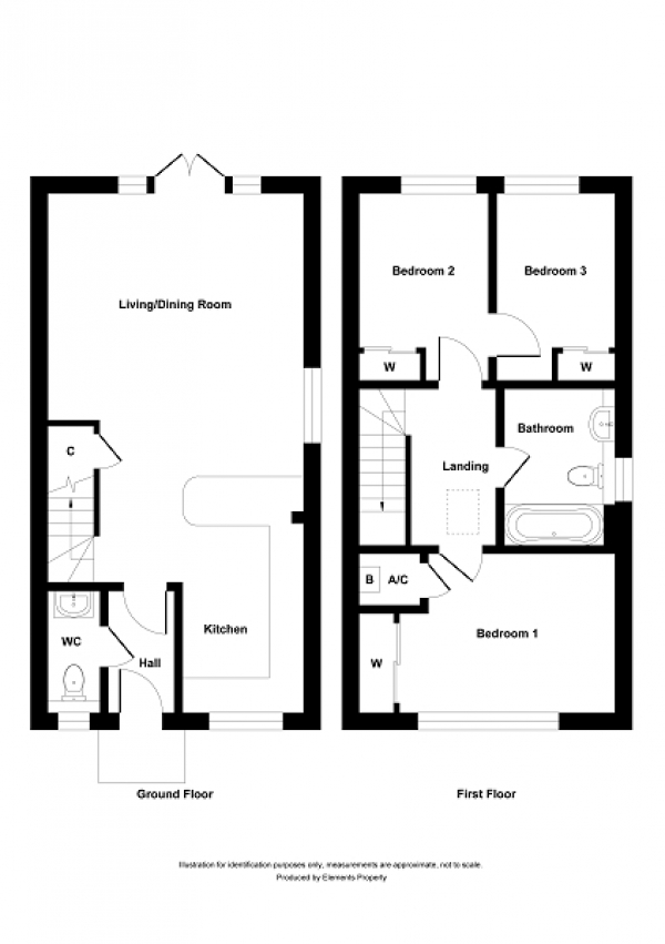 Floor Plan Image for 3 Bedroom Semi-Detached House for Sale in Rocky Drive, Haywards Heath. RH16 4WQ