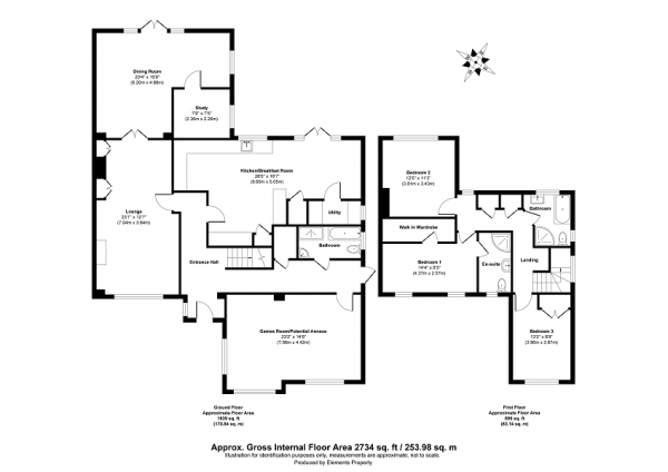 Floor Plan for 4 Bedroom Semi-Detached House for Sale in Rusper Road, Crawley, West Sussex. RH11 0HS, RH11, 0HS -  &pound750,000