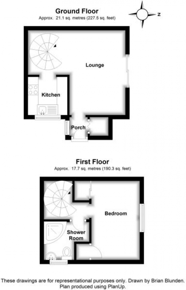 Floor Plan for 1 Bedroom End of Terrace House for Sale in Buchans Lawn, Crawley, West Sussex. RH11 9NZ, RH11, 9NZ -  &pound239,950