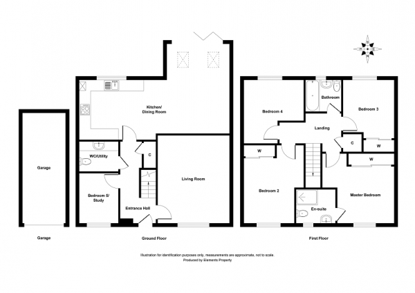 Floor Plan for 4 Bedroom Detached House for Sale in Langwood Drive, Horley. RH6 9FH, RH6, 9FH - Offers Over &pound700,000