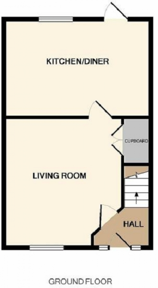 Floor Plan Image for 3 Bedroom End of Terrace House for Sale in Peverel Road, Ifield, Crawley, West Sussex. RH11 0TH