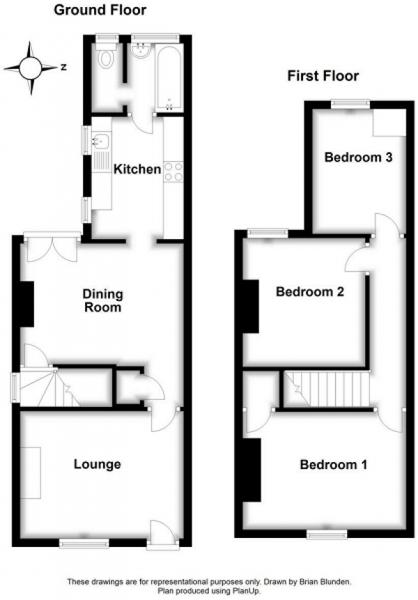 Floor Plan Image for 3 Bedroom Semi-Detached House for Sale in Malthouse Road, Crawley, West Sussex. RH10 6BE