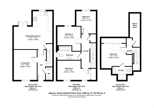 Floor Plan Image for 4 Bedroom Semi-Detached House for Sale in Sopers, Turners Hill, West Sussex. RH10 4FN