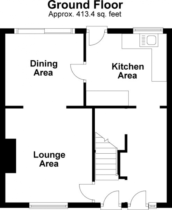 Floor Plan Image for 3 Bedroom Terraced House for Sale in Hawkins Road, Crawley, West Sussex. RH10 5NN