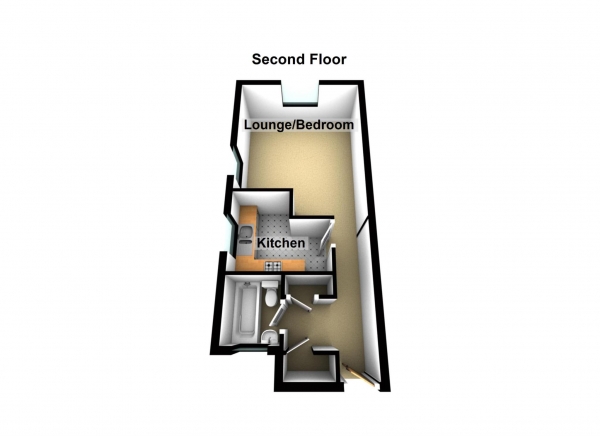 Floor Plan Image for Studio for Sale in Goldfinch Road, Thamesmead  * VIDEO & 3D FLOORPLAN AVAILABLE *