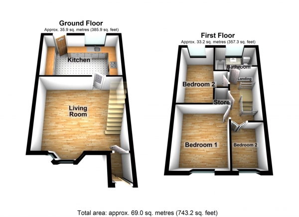 Floor Plan Image for 3 Bedroom Property for Sale in Walsham Close, London ** VIDEO & 3D FLOORPLAN AVAILABLE **